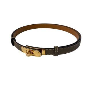 Hermes Kelly Belt Gold Etoupe